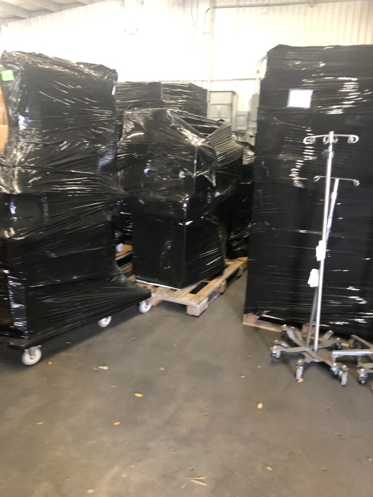 Pallets of Equipment ready to ship